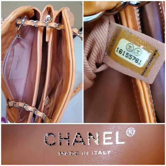 CHANEL Orange Patent Mademoiselle Bowling … - Picture 4 of 14